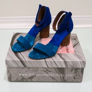 Jeffrey Campbell Purdy Heels BLUE MOTIF- Worn Once